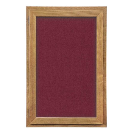 United Visual Products Outdoor Enclosed Combo Board, 42"x32", Wht Frame/Burgundy & Dark Spruce UVCB4232ODW-BURGUN-DRKSPR